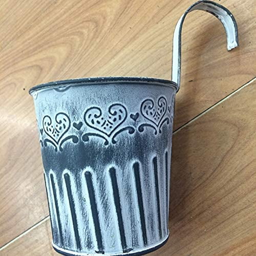 Hanging Flower Pots Hanging Pot Plant Pot Planter with Hooks Flower Pot Vase Balcony Garden Balcony Home Decoration (1PCS)