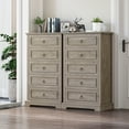 thumbnail image 4 of Homfa 5 Drawer Tall Dresser, Chest of Drawers Storage Cabinet for Bedroom Living Room, Wash Gray, 4 of 6