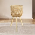 thumbnail image 4 of Almencla Plant Basket with Legs Display Rattan Basket for Restaurant Apartment Office L, 4 of 8