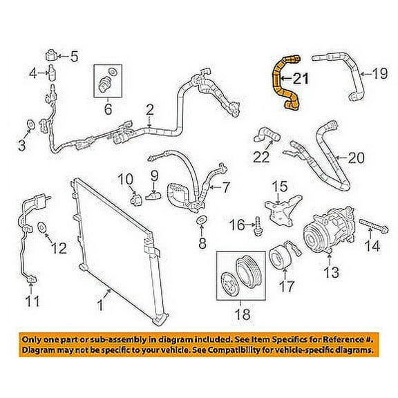 CHRYSLER OEM A/C AC Condenser/Compressor/Line-Heater Hose 68199254AB