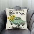 thumbnail image 6 of Cheer US 4Pcs/Set Farmhouse Decoration Throw Pillow Cover,Yellow Sunflower Pillow Covers 18x18 Inch, Pillowcase Summer Outdoor Cushion Covers for Bed, Living Room, Couch, 6 of 7