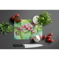 thumbnail image 2 of Connecticut Mountain Laurels in Watercolor Glass Cutting Board Large 12 in x 15 in, 2 of 5