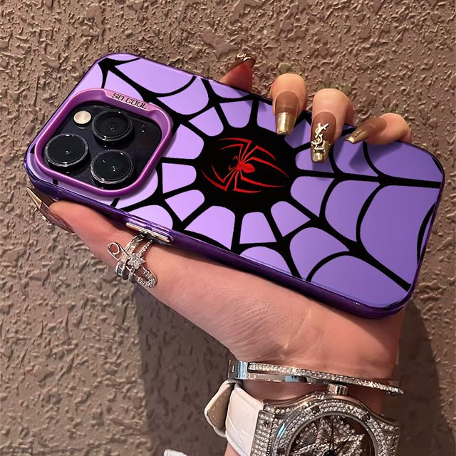Luxury IMD Lens Circle Spider Man Cartoon Skin TPU Phone Case for For iPhone 13 Pro Max 15 Pro 14 Plus 12 X XS Max XR 11 Pro