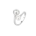 thumbnail image 4 of Nuevo anillo de perlas de dos colores para mujer, nicho de lujo, luz de lujo, apertura ajustable, joyería de mano, personalidad retro, anillo de moda, 4 of 4