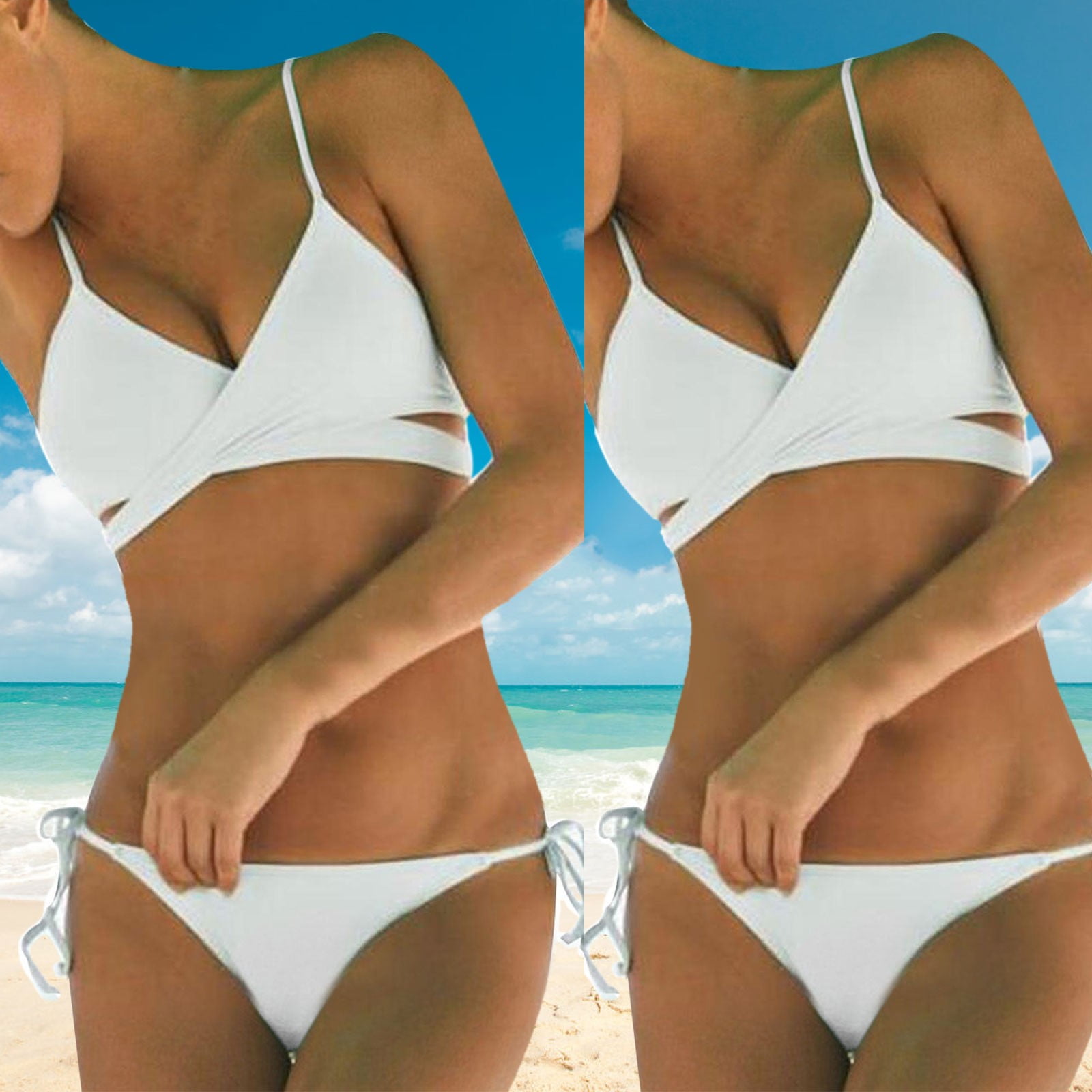 Swimwear Swimsuit Bikini Bandage Womens Bra Padded Push-up Bathing Suit Set Swimwear Swimsuit Bikini Bandage Womens Bra Padded Push-up Bathing Suit Set