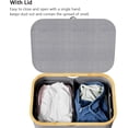 thumbnail image 5 of SpaceAid Double Laundry Hamper 2 Section with Lid and Removable Laundry Bags, 160L Clothes Basket, Grey, 5 of 7