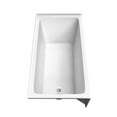 thumbnail image 3 of Wyndham Collection WCBTW16032L18BNTRIM 60 x 32 x 18 in. Grayley Alcove Bathtub with Left-Hand Drain & Overflow Trim, Brushed Nickel & White, 3 of 7