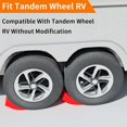 thumbnail image 4 of OULEME RV Leveling Blocks, Camper Leveler, 2 Packs for Dual Axle Tandem Wheel Travel Trailer Motorhome, Include 2 Curved Leveler Ramp, 2 Ch, 4 of 7