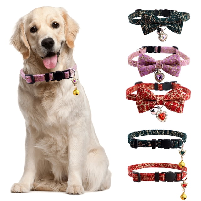 Collar para gato AURORA TRADE con lazo desmontable, accesorio de disfraz, collar de moda para mascotas, collar para cachorros con cascabel para fiestas