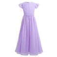 thumbnail image 3 of iEFiEL Girls Ruffles Bridesmaid Prom Gown Party Long Flower Girl Dress Lavender 14, 3 of 6