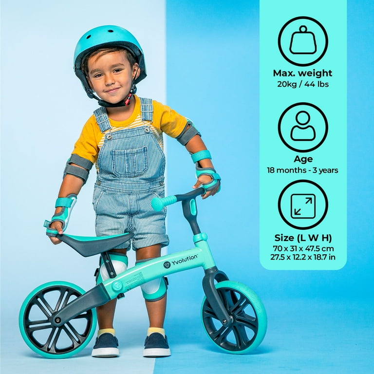 Free Shipping Yvolution Toddler Balance Bike 9 Wheel Green Boys and Girls 18 Months to 3 Years Old Walmart Walmart