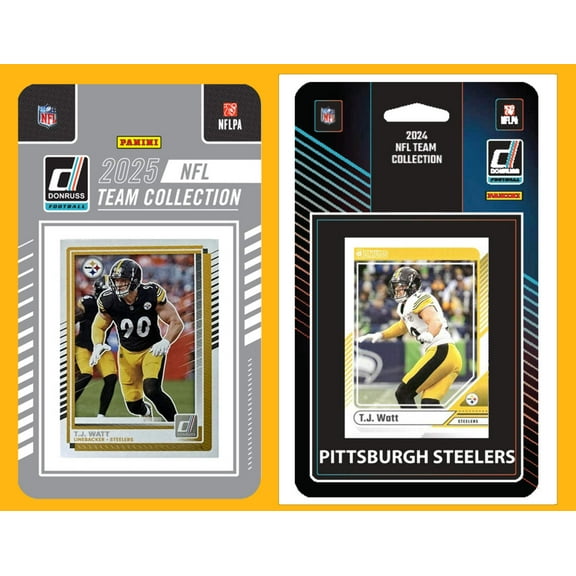 2025 2024 Donruss Factory Sealed Team Set 2 Pack Pittsburgh Steelers Watt