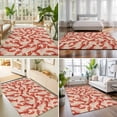 thumbnail image 4 of Large Area Rugs 8'x10', Coastal Lobster Carpet Runner Indoor Outdoor Rugs Home Decor Aesthetic, Summer Beach Ocean Marinelifes Red Brown Non Slip Mats Washable Accent Rug for Living Room Bedroom, 4 of 8