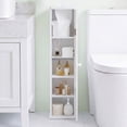 thumbnail image 2 of Gymax Small Bathroom Storage Cabinet Corner Floor Cabinet w/ Door & Removable Shelves, 2 of 10