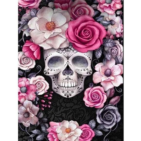 Diamond Painting Kits, HTOOQ Diamond Art Kits for Adults, Full Drill Diamond Painting for Gift Decoration, Beginner Skull Diamond Dotz 16 x 12 Inch