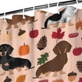thumbnail image 3 of Fall Dachshund and Pumpkin Shower Curtain 36"x72" ,Bathroom Decorative Shower Curtains Set with 12 Hooks,Modern Waterproof Washable Shower Curtain, 3 of 6