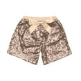 thumbnail image 3 of Girls' Sequin Shorts Bow-Detail Sparkly Elastic Waist Shorts Festive Performance & Dance Shorts for Events (0-10Y), 3 of 6