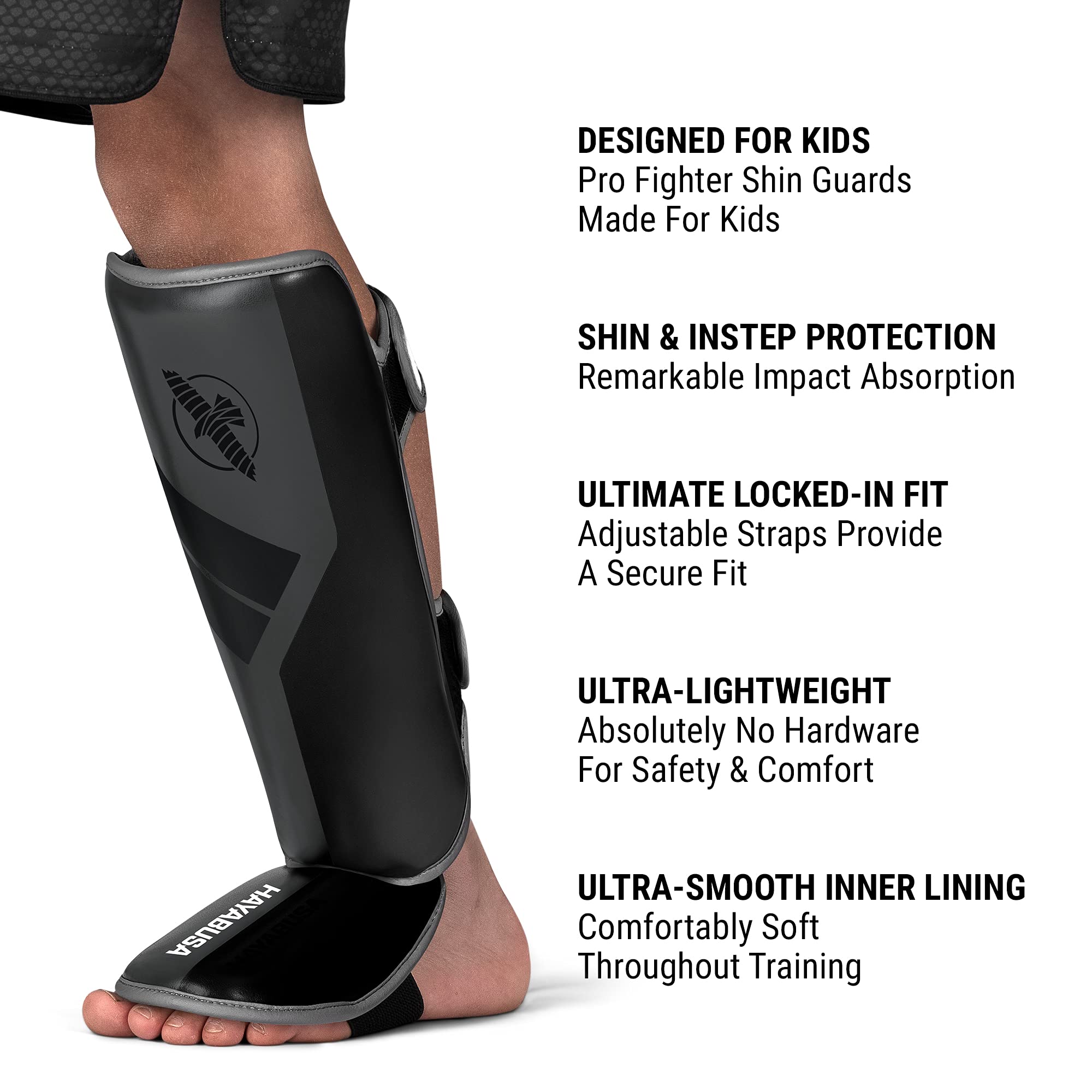 Hayabusa S4 Kids Shin Guards, Muay Thai, MMA, Kickboxing