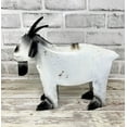 thumbnail image 2 of Big Sky Antiques Rustic 9.5" Tall x 11" Long Repurposed Scrap Metal Goat Statue Home Farm Garden Lodge, 2 of 5