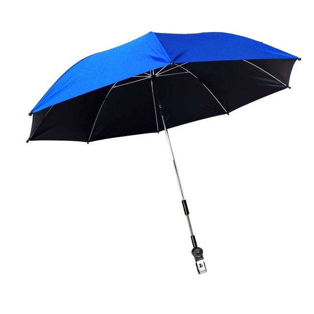 Sombrilla para cochecito, cubierta de sombra, accesorio práctico para cochecito de bebé, protección solar para silla de playa, cochecito, bicicleta Azul profundo