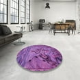 thumbnail image 4 of Ahgly Company Machine Washable Indoor Rectangle Transitional Dark Magenta Purple Area Rugs, 2' x 4', 4 of 7