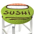 thumbnail image 3 of Balery Fresh Sushi Velvet Round Bar Chair Cushion Cover Adjustable, Protects From Scratches And Stains, Soft & Washable Ideal For Wooden And Metal Stools - 13 Inch, 3 of 7