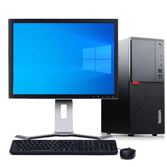 Restored Lenovo ThinkCentre M720T Tower Computer | Windows 11 | Intel i5 8th gen Processor | 8GB RAM | 256GB SSD | 17" LCD (Refurbished)