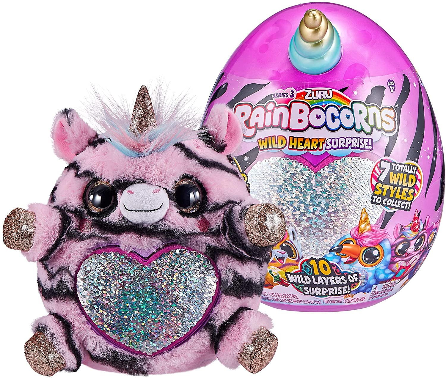 rainbocorns series 3 sparkle heart puppycorn surprise mystery egg plush