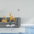 thumbnail image 2 of Estatuas de ciervos, escultura animal de latón y resina, adorno chino, figura Feng Shui, decoración artística de escritorio, ideal para regalar, ofici, 2 of 8