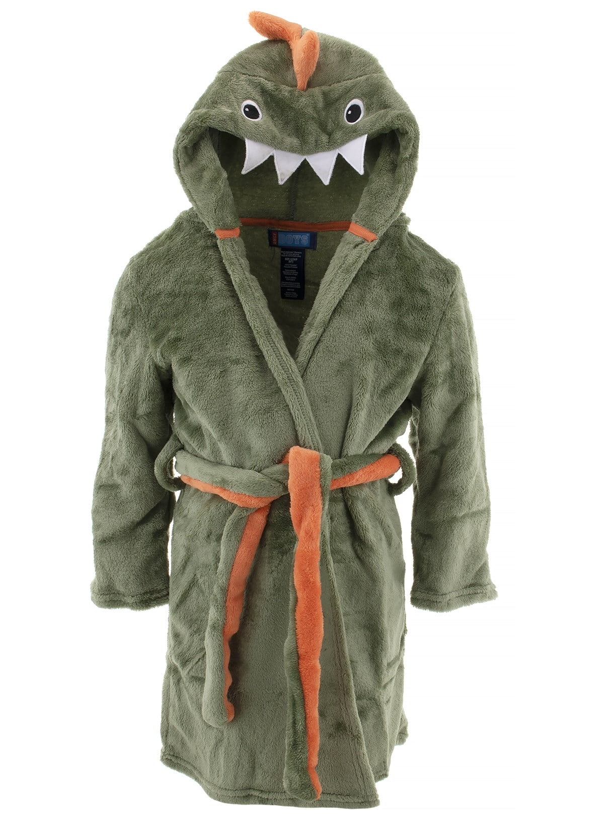 Only Boys Only Boys Green Dinosaur Fleece Hooded Bathrobe Walmart