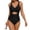 Black_#02, variant on Women Tummy Control Ruched One Piece Swimsuit Cutout Bathing Suit Swimwear,Camel XL