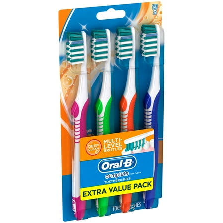 Oral-B Complete Deep Clean Toothbrush, Soft, 4 Ct