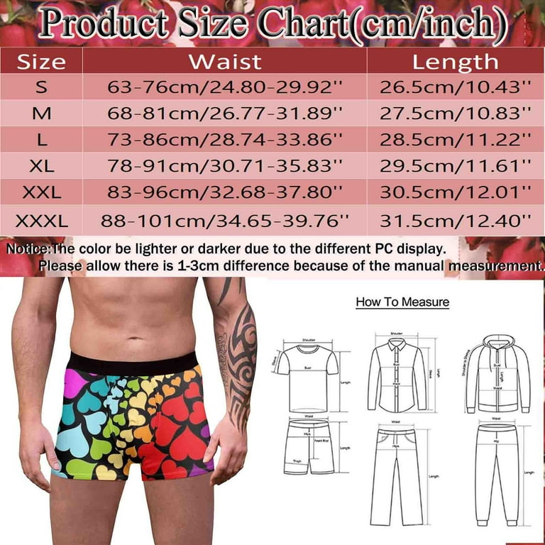 JLFKNG Men's Underwear Valentines Day Printed Boxer Briefs