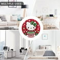 thumbnail image 4 of Hello Kitty Christmas Round Flannel Throw Blanket Plush Soft Polyester Cover for Sofa Bed, Cozy Home Decor Room Essentials Anime Manga Gifts for Teens, Kids 47inch, 4 of 5
