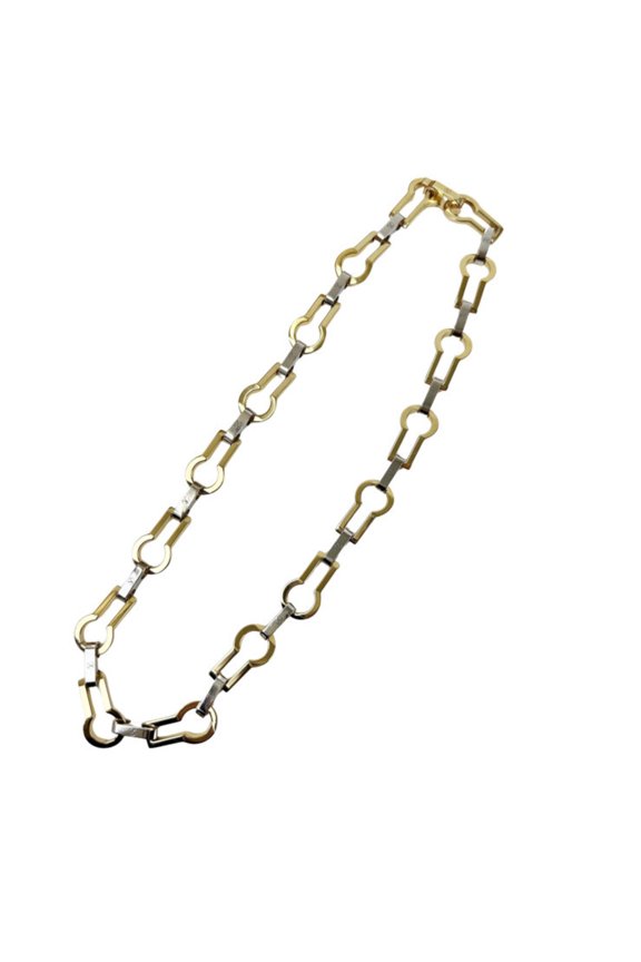 Pre-Owned LOUIS VUITTON Choker Chain Necklace M68111, Gold and Silver Metal, Men's Women's