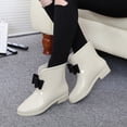 thumbnail image 2 of NOKIO Women'S Fashionable Waterproof Ankle Boots Women Rain Shoes Cute Bow Knot Low Tube Water Shoes Overshoes Rubber Shoes Waterproof Women Rain Boots Women'S Wide Calf Rain Boots, 2 of 7