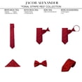 thumbnail image 4 of Jacob Alexander Men's Stripe Tonal Pre-Tied Zipper Neck Tie - Red, 4 of 5