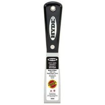 HYDE Black & Silver 02050 Putty Knife, 1-1/4 in W Blade, HCS Blade, Nylon Handle