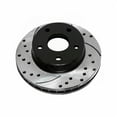 thumbnail image 3 of Geelife Front Drilled Slotted Brake Rotors Black Pair 2 For Dodge Mitsubishi 2.4L, 3 of 8