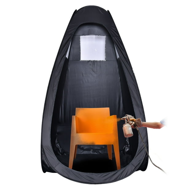 Black Pop Up Airbrush Makeup Over Spray Tanning Tent Booth Clear Window Water-resistant - Walmart.com