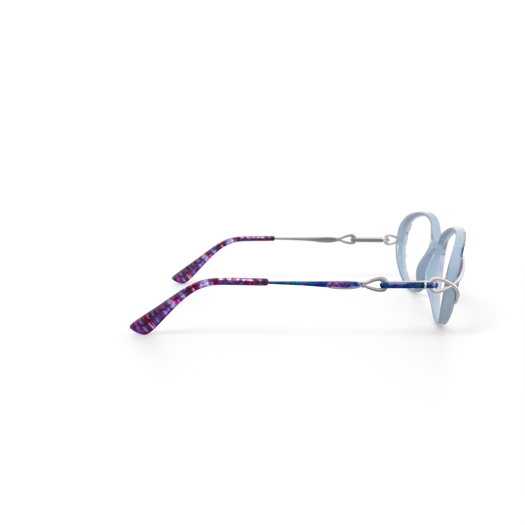 Sophia Loren Women's SL749 Azure Oval Prescription Eyeglasses with Case, Crystal