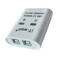 thumbnail image 1 of facefd Portable 2 in 1 Out Splitter USB Printer Sharing Device Hub Plug and Play, 1 of 8