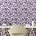 thumbnail image 2 of Ambesonne Cactus Peel & Stick Wallpaper for Home, Blooming Flowers Pattern, 13"x36", Dark Indigo Plum Quartz, 2 of 5
