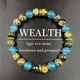 thumbnail image 1 of Ojo de Tigre y Apatito Azul Cristal Pulsera y Mujeres Riqueza Atraer Piedra Muñequera Boho Ajustable Joyería de cuentas Daily Wear, 1 of 6