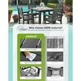 thumbnail image 6 of 5 Piece HDPE Outdoor Dining Set For 4 With Square Table (Gray, 5 Piece Square Set), 6 of 7