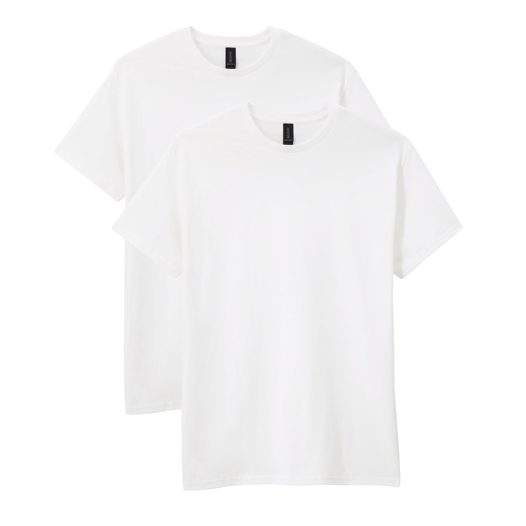 Gildan Big Adult Men's Short Sleeve Crew White T-Shirt, 5-Pack