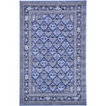 thumbnail image 1 of Unique Loom Tapis de Bordure Patchwork la Jolla 5' x 8' Rectangle Bleu/ivoire, 1 of 5