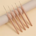 thumbnail image 6 of Vikudy Manicure Tools Clearance Liner Brushes Eptbsdu 5Pc Brush for Long Lines Liner Brush Gel Polish Painting Nail Design Brush Metal Handle Nail Drawing Pens Sizes 7/9/11/15/25Mm Purpl, 6 of 6