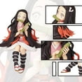 thumbnail image 2 of Nezuko Kamado Action Figure Eating Rice Balls Series Demon Figures Monster Slayer Ghost Slayer Collection Toys Car Desk Decor, 2 of 8