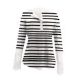 thumbnail image 1 of Pntutb moda mujer manga larga cuello redondo blusa estampada otoño casual pulóver tops con botones Pntutb Pntutb-5198, 1 of 4